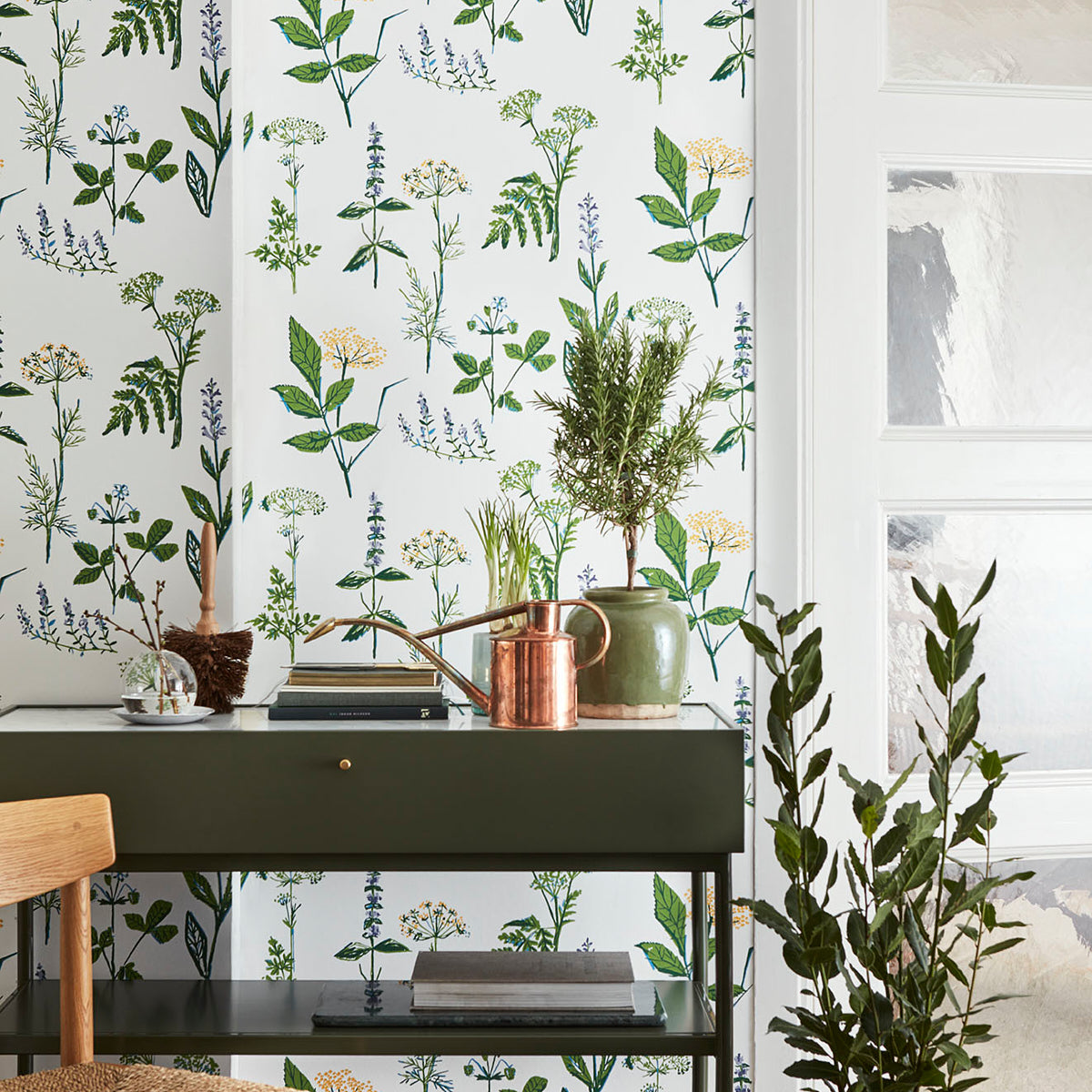 Schumacher Köksväxter Leaf Wallpaper 1789