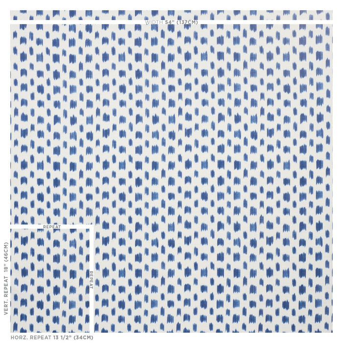 Schumacher Izmir Ikat Blue Fabric Sample 179010