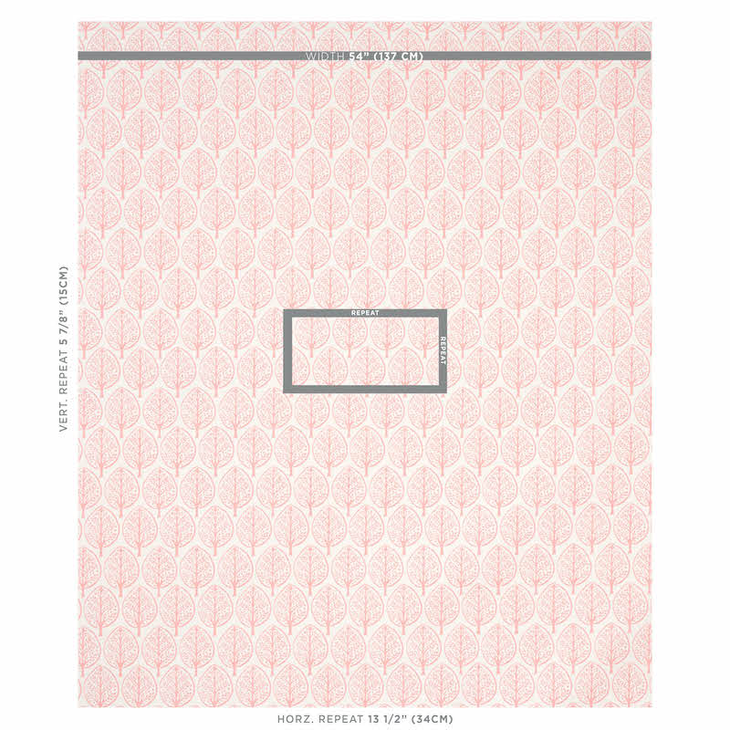 Schumacher Mini Burchetts Pink Fabric Sample 179141