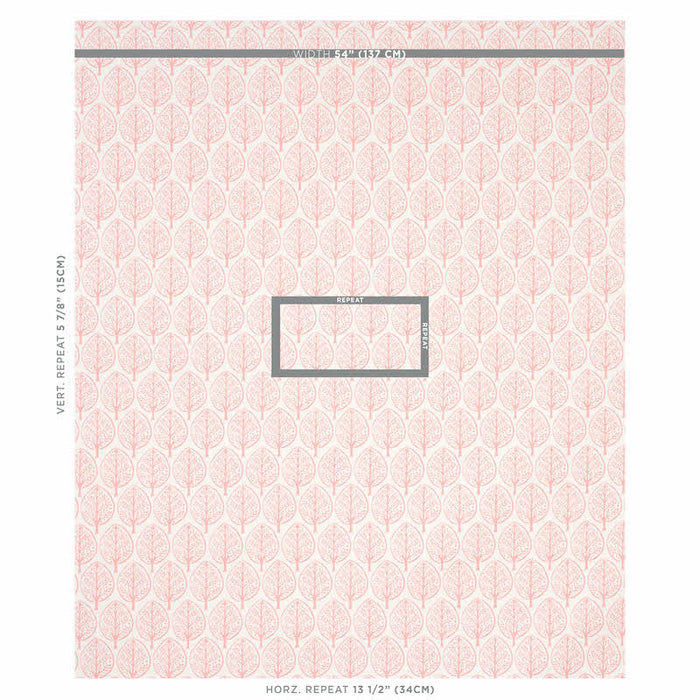 Schumacher Mini Burchetts Pink Fabric Sample 179141