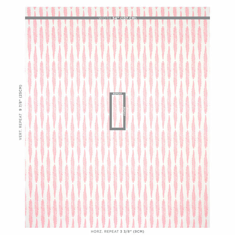 Schumacher Fern Pink Fabric Sample 179150