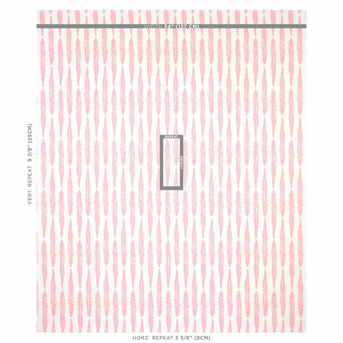 Schumacher Fern Pink Fabric Sample 179150