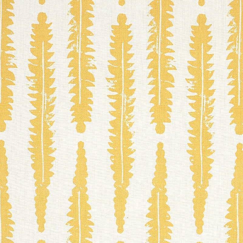 Schumacher Fern Mustard Fabric Sample 179152