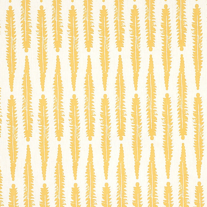 Schumacher Fern Mustard Fabric Sample 179152