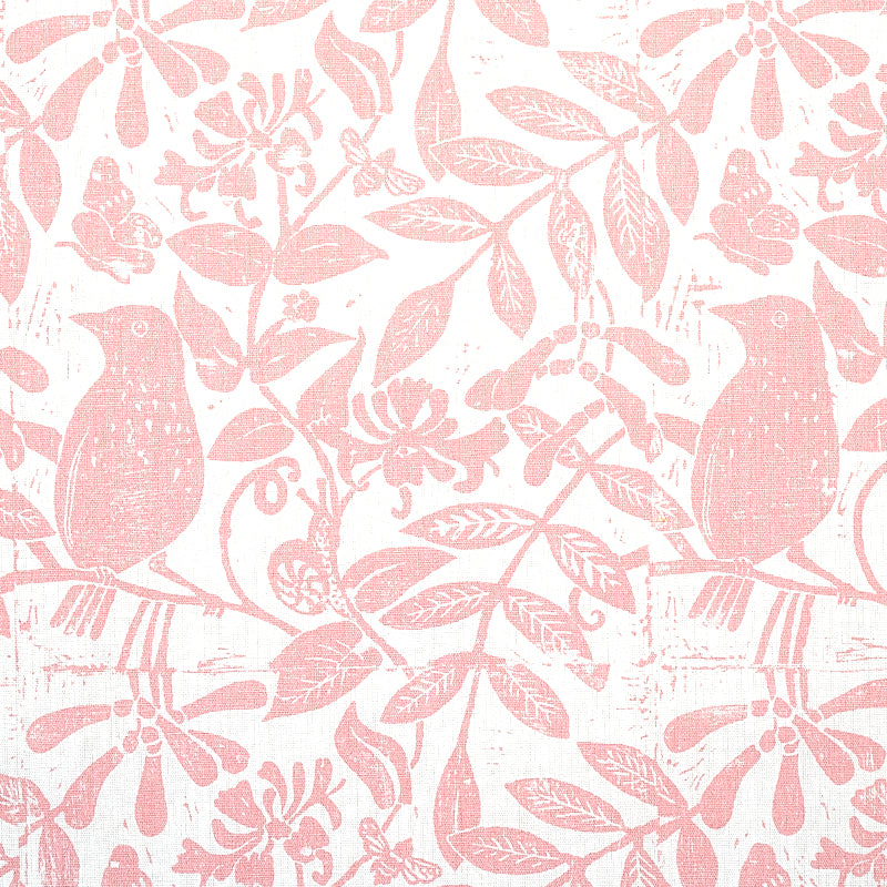 Schumacher Bird & Bee Pink Fabric 179210