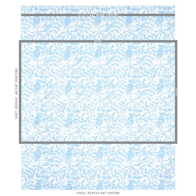 Schumacher Bird & Bee Sky Fabric 179212