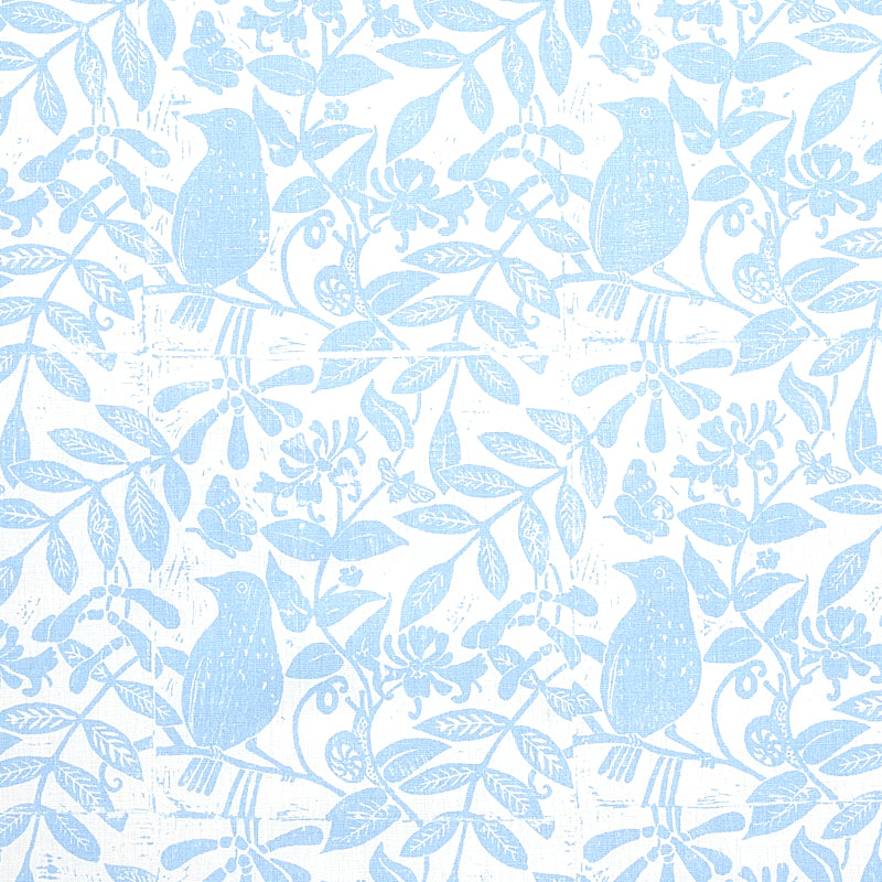 Schumacher Bird & Bee Sky Fabric 179212