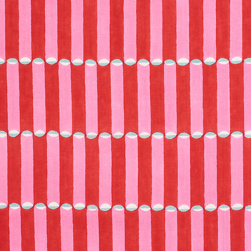 Schumacher Luna Pink & Red Fabric 179280