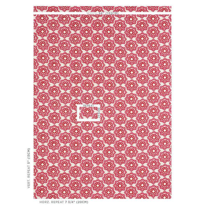 Schumacher Rose Pink Fabric Sample 179291