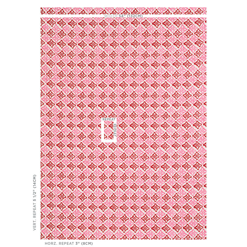 Schumacher Pattee Pink Fabric 179300