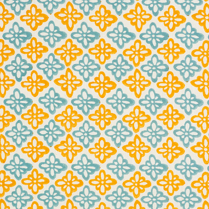 Schumacher Pattee Turmeric Fabric Sample 179303