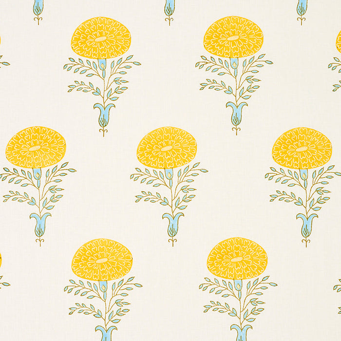 Schumacher Marigold Yellow Fabric Sample 179320