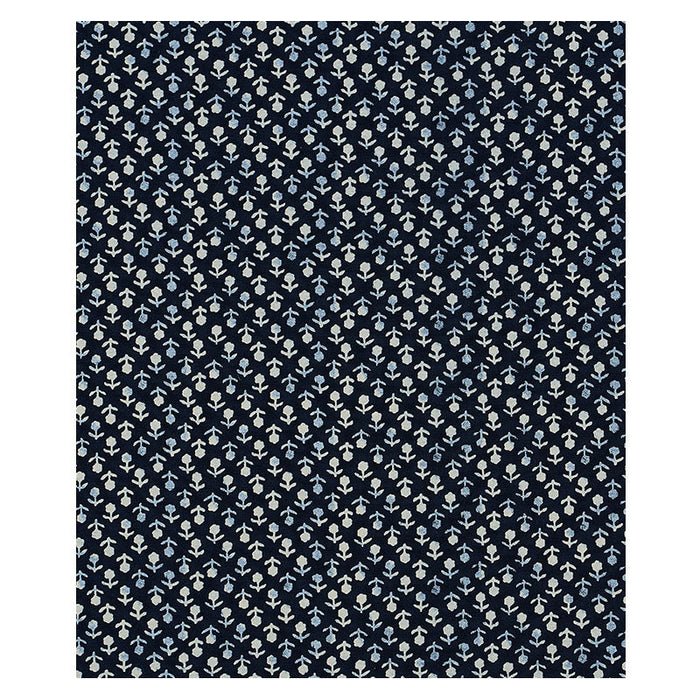 Schumacher Beatriz Handprint Indigo Fabric Sample 179351