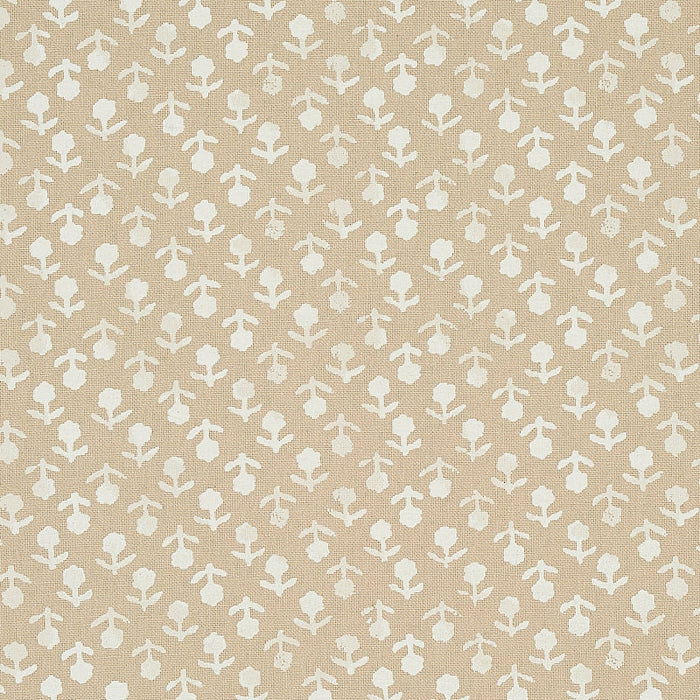 Schumacher Beatriz Handprint Natural Fabric Sample 179352