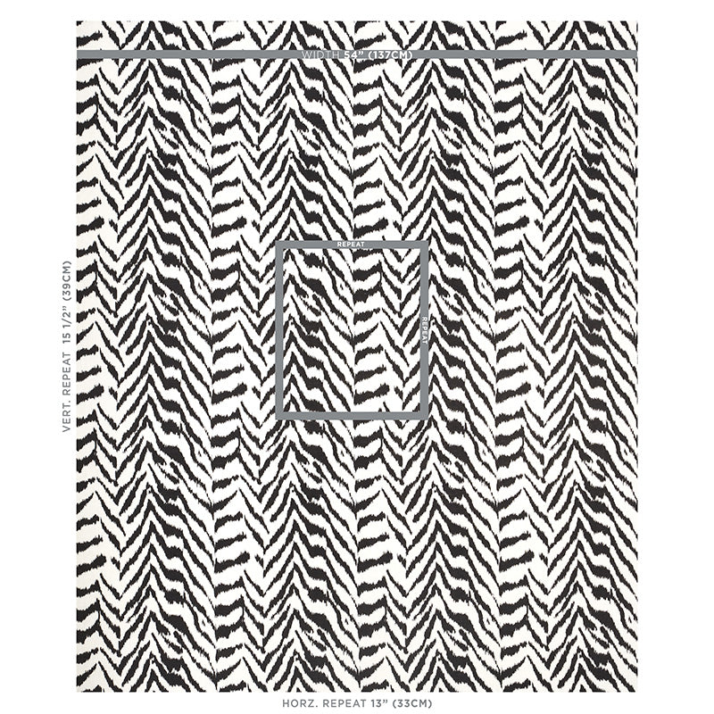 Schumacher Quincy Hand Print Black Fabric 179410