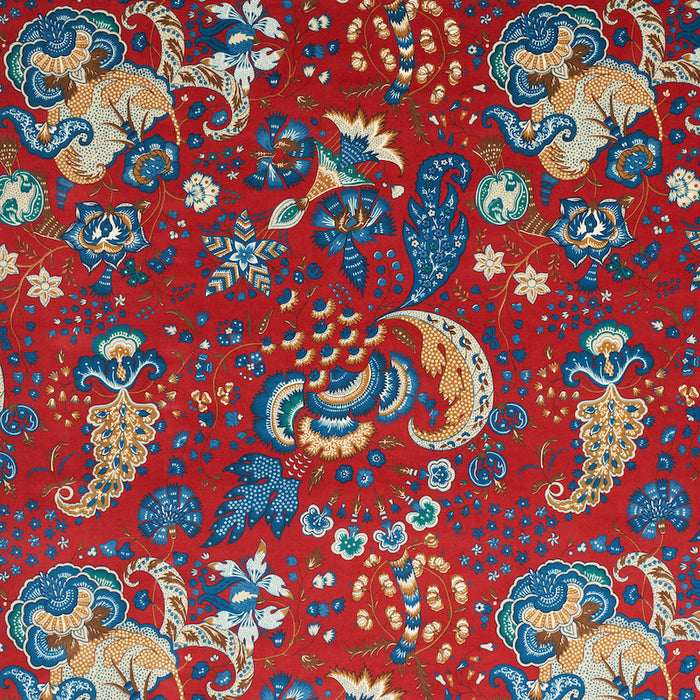 Schumacher Majorelle Velvet Red Fabric 179421