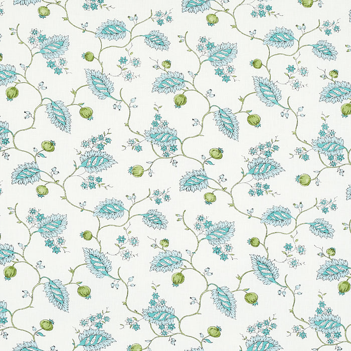 Schumacher Maryam Vine Peacock Fabric 179451