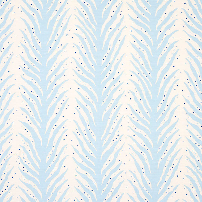 Schumacher Creeping Fern Slumber Blue Fabric Sample 179480