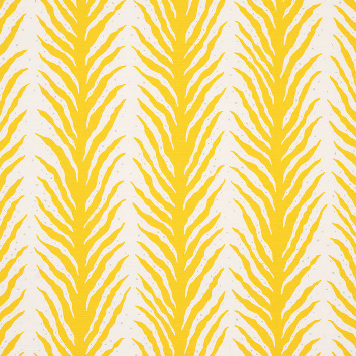 Schumacher Creeping Fern Lemonade Fabric Sample 179481