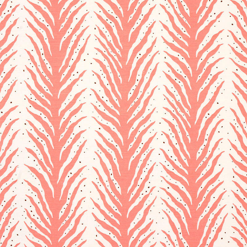 Schumacher Creeping Fern Coral Fabric 179482