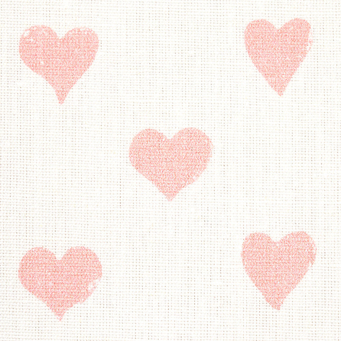 Schumacher Hearts Pink Fabric Sample 179590