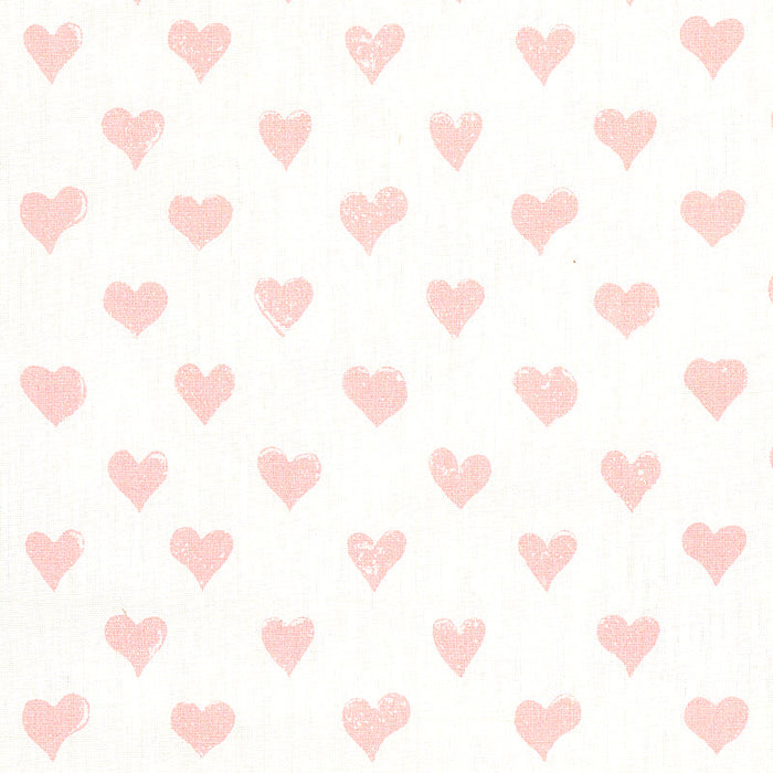 Schumacher Hearts Pink Fabric Sample 179590