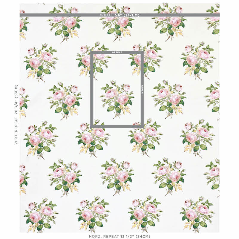 Schumacher Loudon Rose Blush Fabric 179631