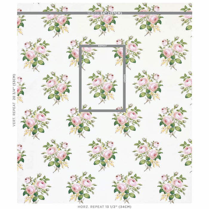 Schumacher Loudon Rose Blush Fabric Sample 179631