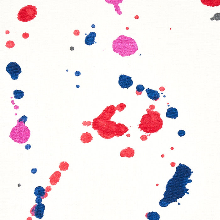 Schumacher Ink Splash Red & Blue Fabric 179710