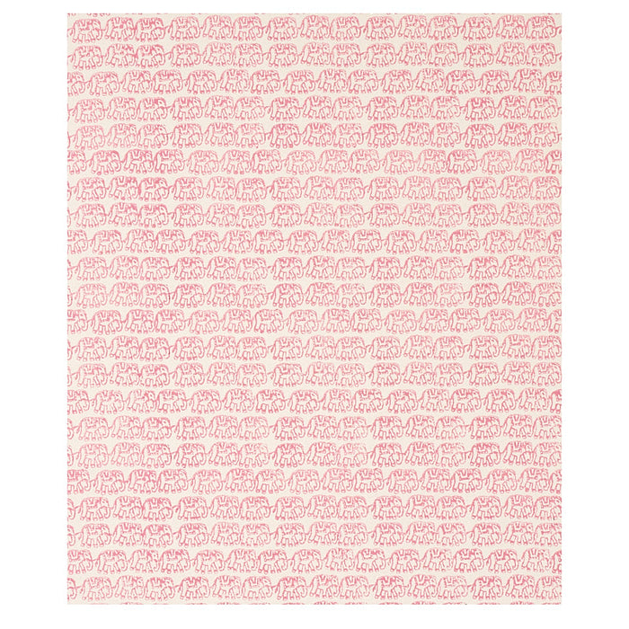 Schumacher Ellies Hand Block Rose Fabric Sample 179750