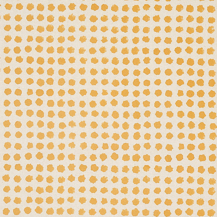 Schumacher Seed Hand Block Print Mustard Fabric Sample 179770