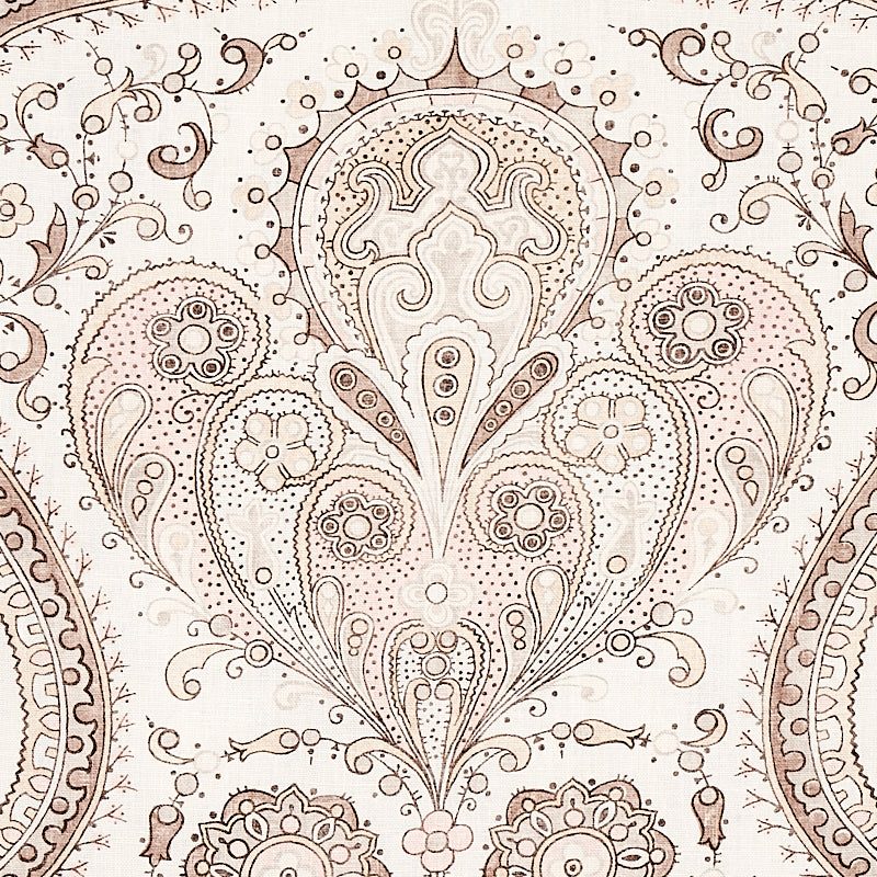 Schumacher Paisley Court Neutral Fabric 179862