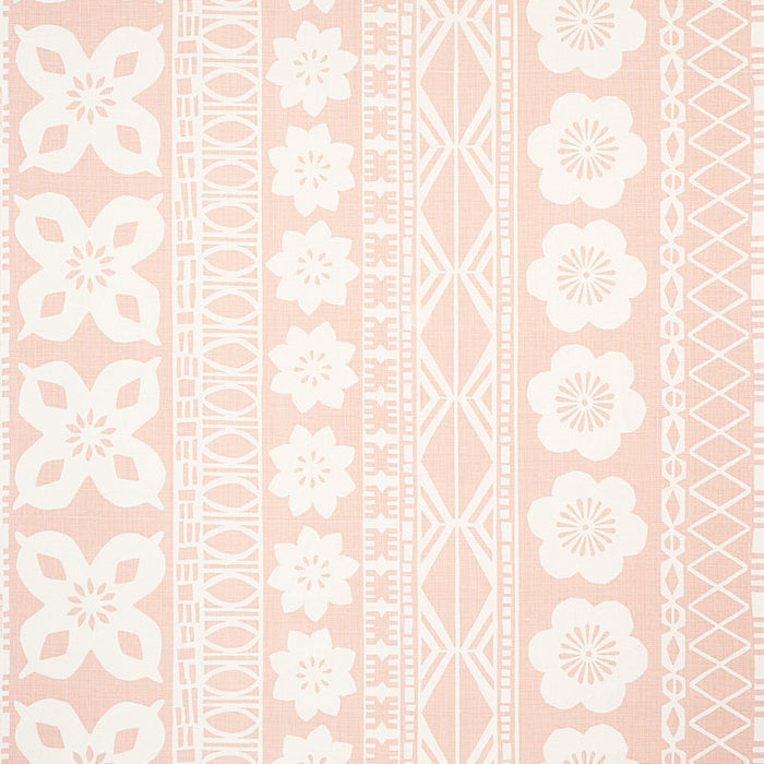 Schumacher Mrs. Howell Blush Fabric Sample 179871