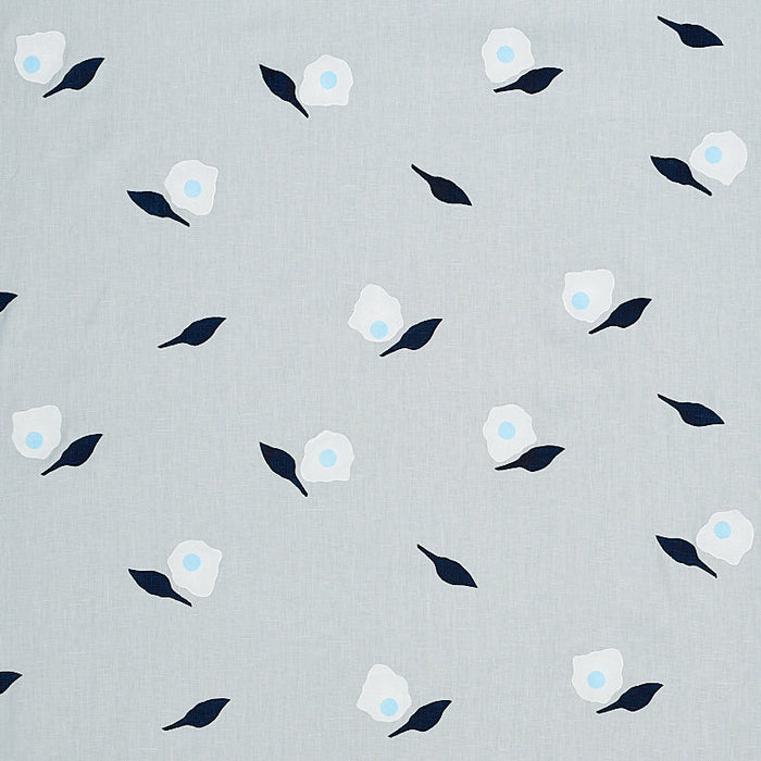 Schumacher Aquinnah Hand Block Sky Fabric Sample 179890