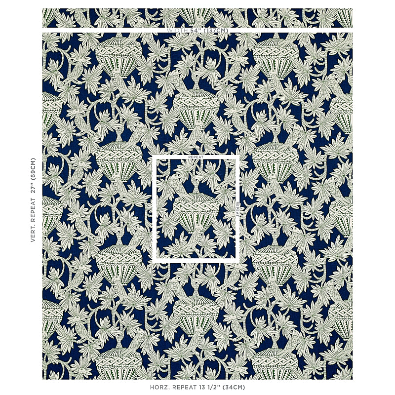 Schumacher Santarem Navy Fabric 179940