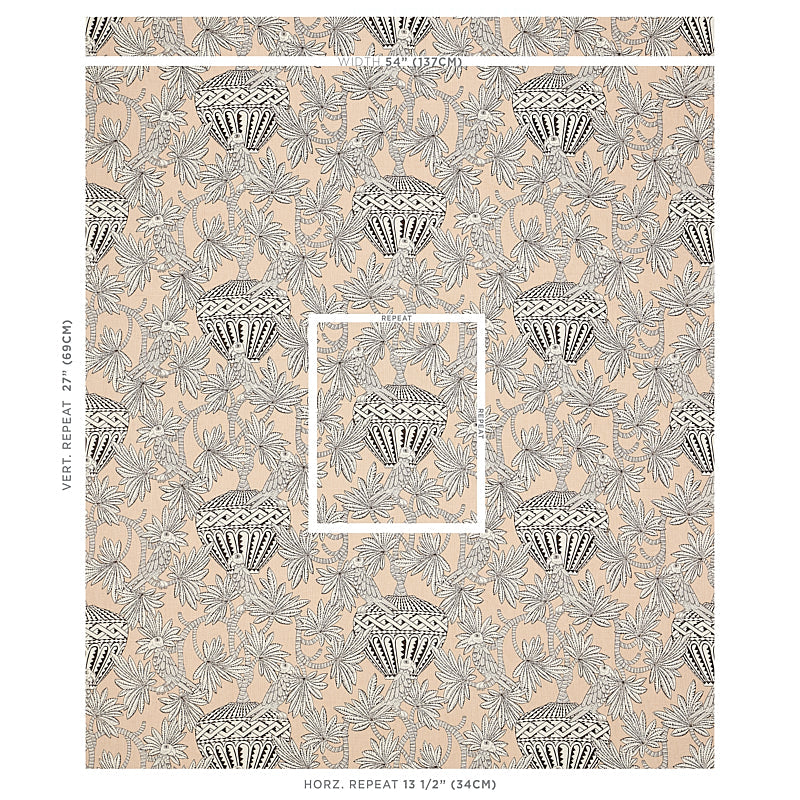 Schumacher Santarem Neutral Fabric Sample 179942