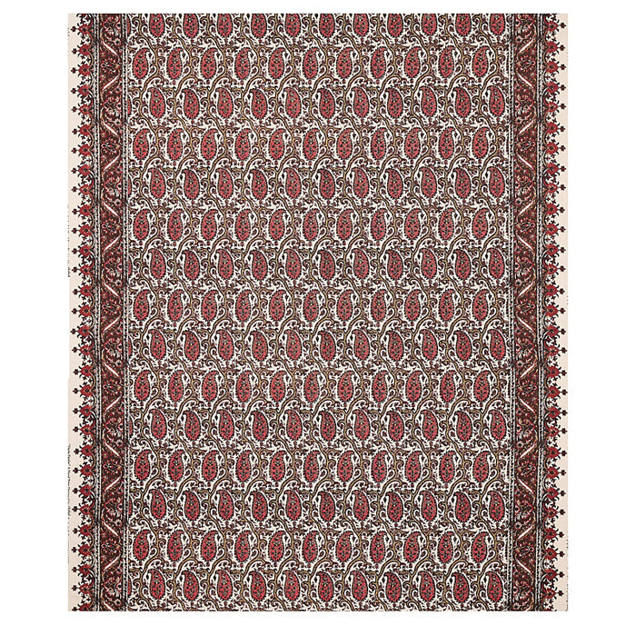 Schumacher Daria Paisley Maroon Fabric Sample 179960