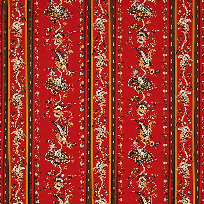 Schumacher Elena Paisley Stripe Pompeii Fabric Sample 179982