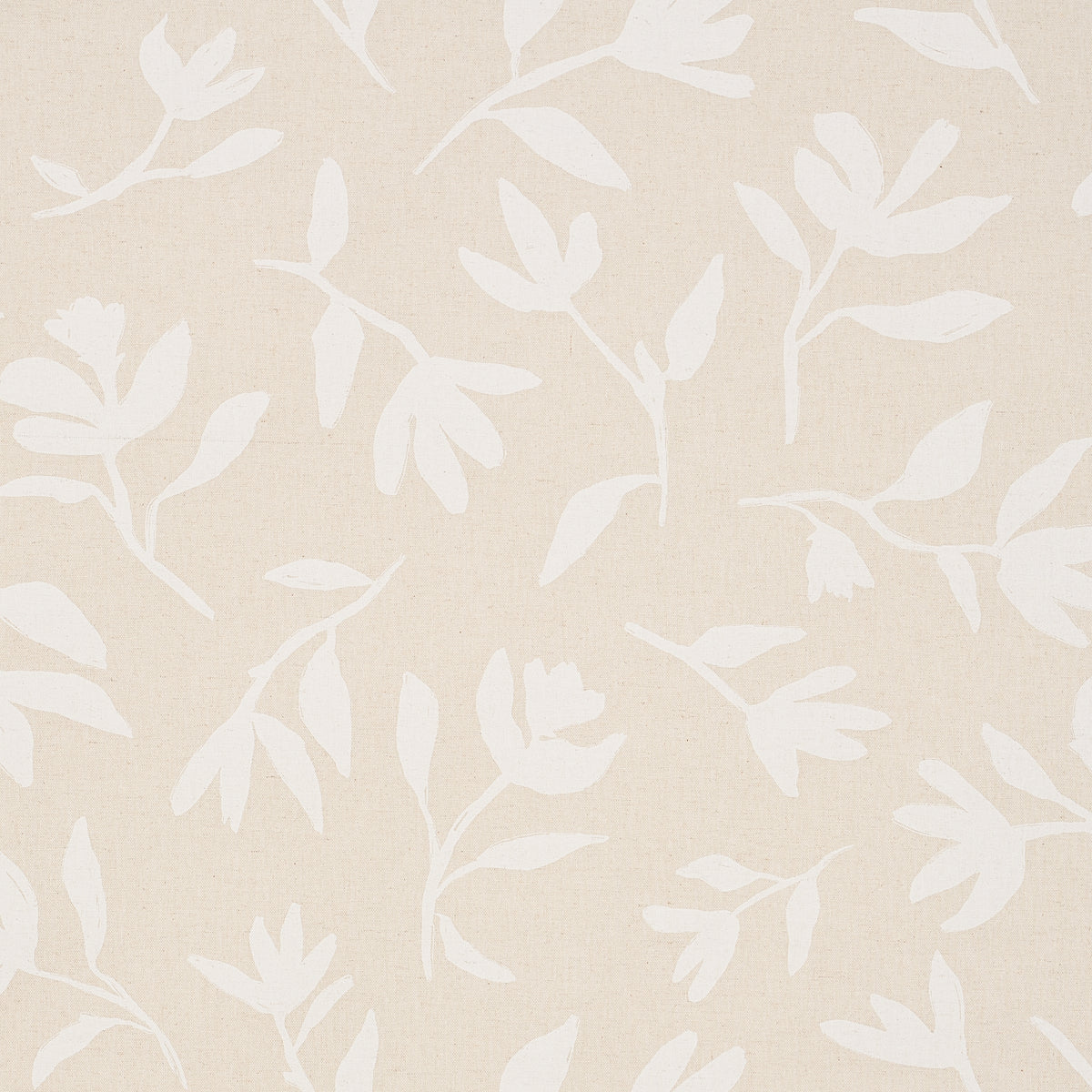 Schumacher Laurel White On Unbleached Fabric 180012