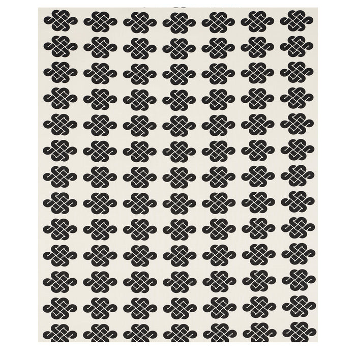 Schumacher Penelope Knot Black Fabric Sample 180030