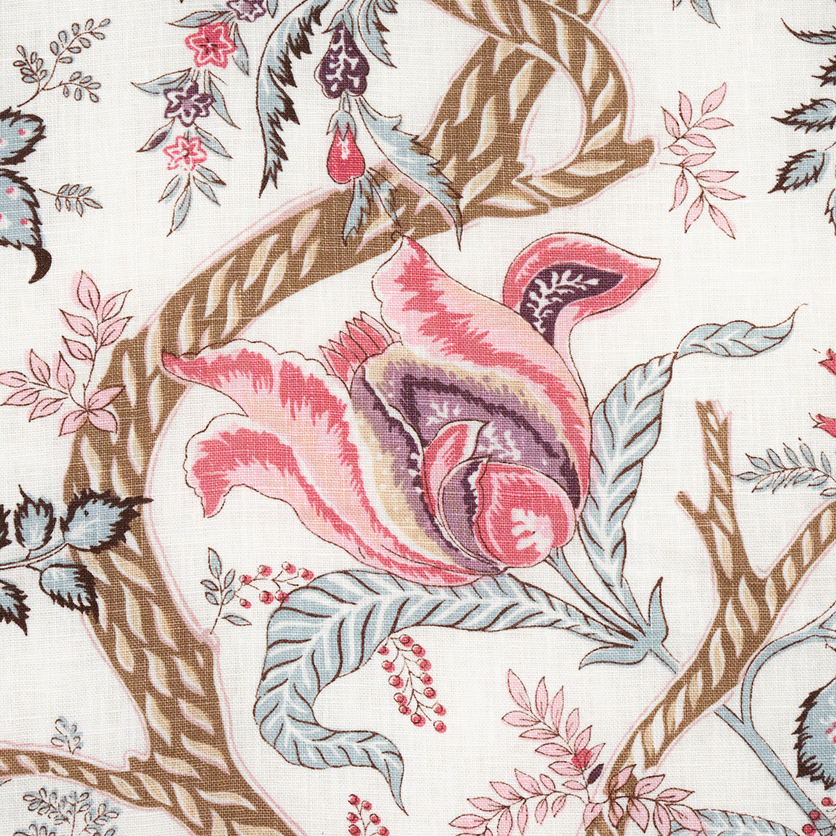 Schumacher Aveline Linen Rose Fabric 180051