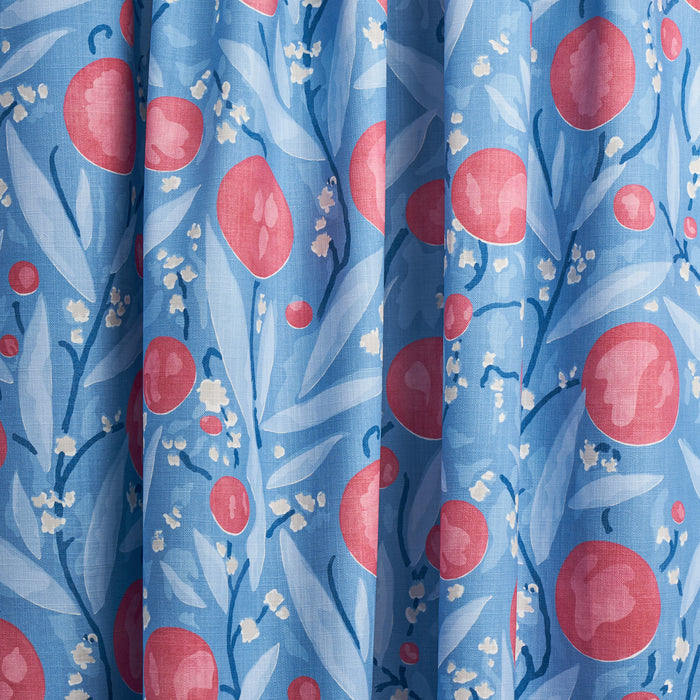 Schumacher Mirabelle Berry And Blue Fabric 180062