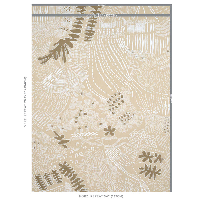 Schumacher Haven Light Neutral Fabric Sample 180151