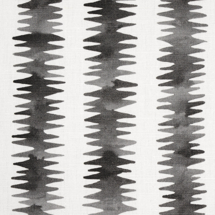 Schumacher Cardiogram Charcoal Fabric Sample 180180