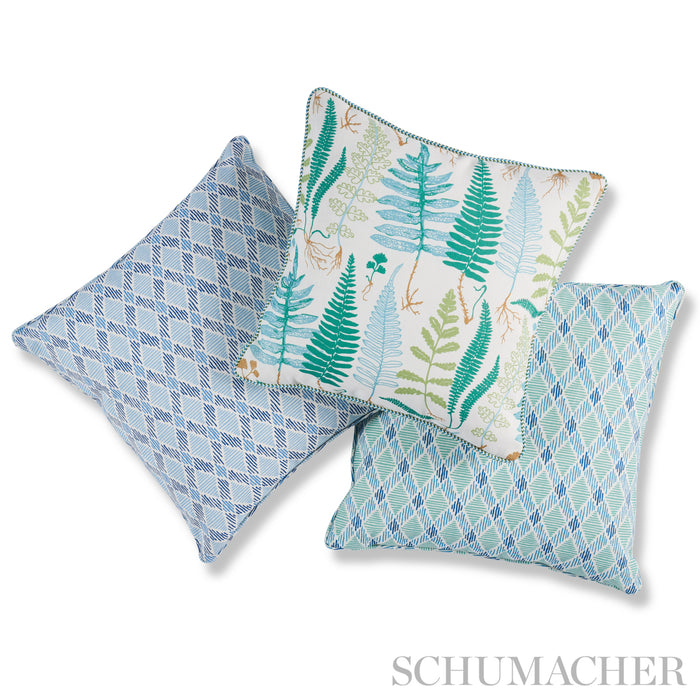 Schumacher Dexter Indoor/Outdoor Turquoise Fabric 180231