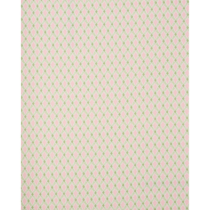 Schumacher Dexter Indoor/Outdoor Pink & Green Fabric Sample 180232