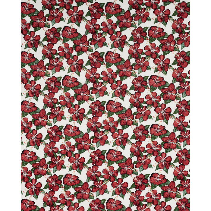 Schumacher Fabienne Red Fabric Sample 180260