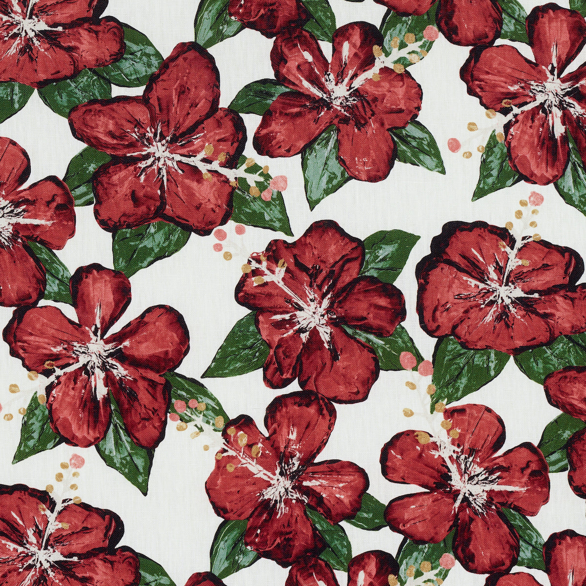 Schumacher Fabienne Red Fabric Sample 180260