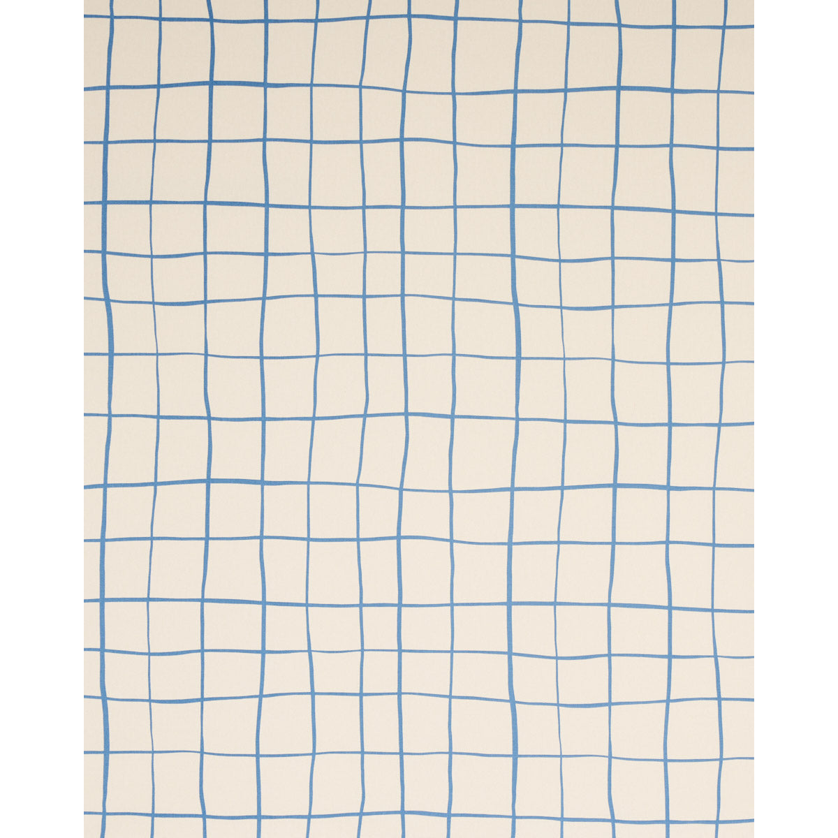 Schumacher Painterly Windowpane Blue Fabric 180292