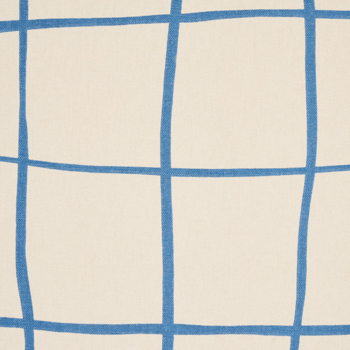 Schumacher Painterly Windowpane Blue Fabric Sample 180292